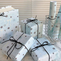 GFT312 | 50x70cm Gift Wrap / Paper Wrap - blue star 1pcs