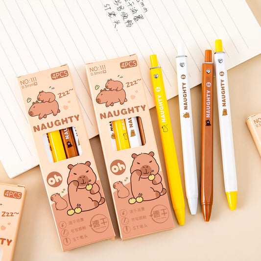 PENN45 | 4pcs Capybara Gel Pen 0.5mm