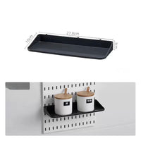 (New Arrival) BKSH01 | Peg board , Wallshelf - black