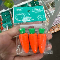ERR45B | Carrot 3pcs Eraser