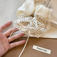 HSC100A | White Scrunchie 1pcs 1.25$
