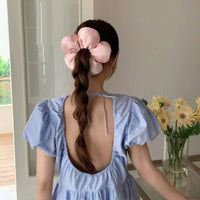HSC75A | Pink Flower Scrunchie 1pcs