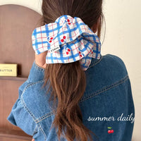 HSC160 | Square Cherry Scrunchie 1pcs