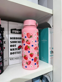 BOT132 | 1000ml Stainless Bottle - Pink strawberry