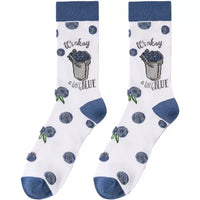 SO185 | Long Sock 1pair - blueberry 1$
