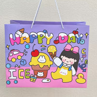 GFT219 | 1.25$ Purple HBD Gift Bag / Paper Bag 45x20x35cm
