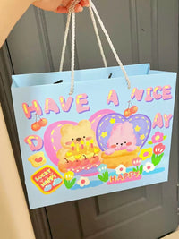 GFT222 | 1$ Blue HBD Gift Bag / Paper Bag 30x12x24