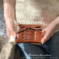 WA64A | Ribbon Purse / Wallet - brown 3.25$