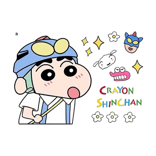 STKW27 | Shinchan Panda Motor Sticker size a4