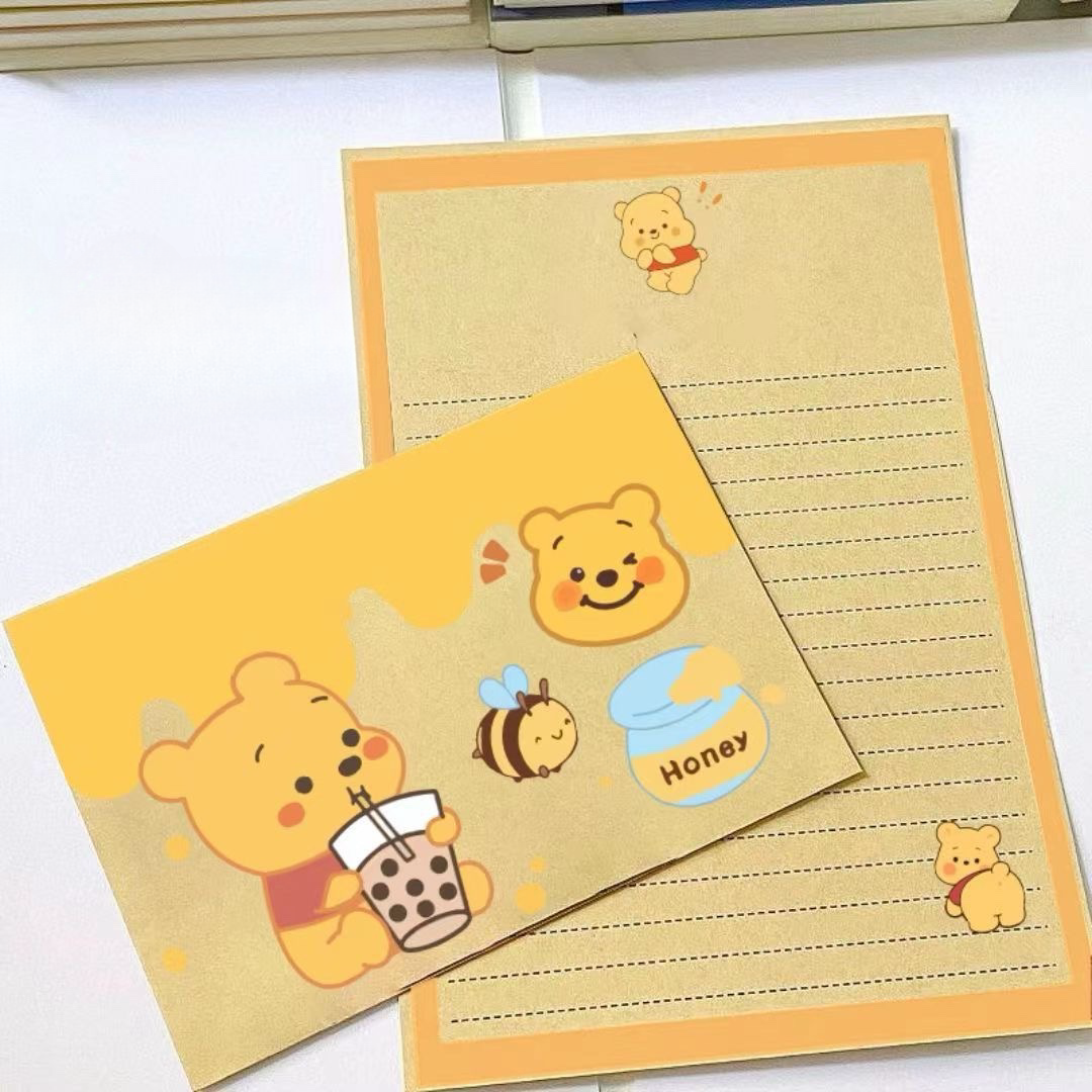 GFT27 | HBD Yellow Pooh Message Paper / Gift Card 17.3x12.3cm