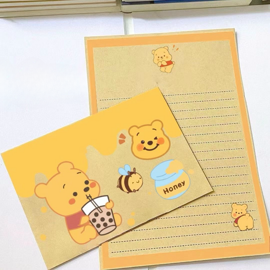 GFT27 | HBD Yellow Pooh Message Paper / Gift Card 17.3x12.3cm