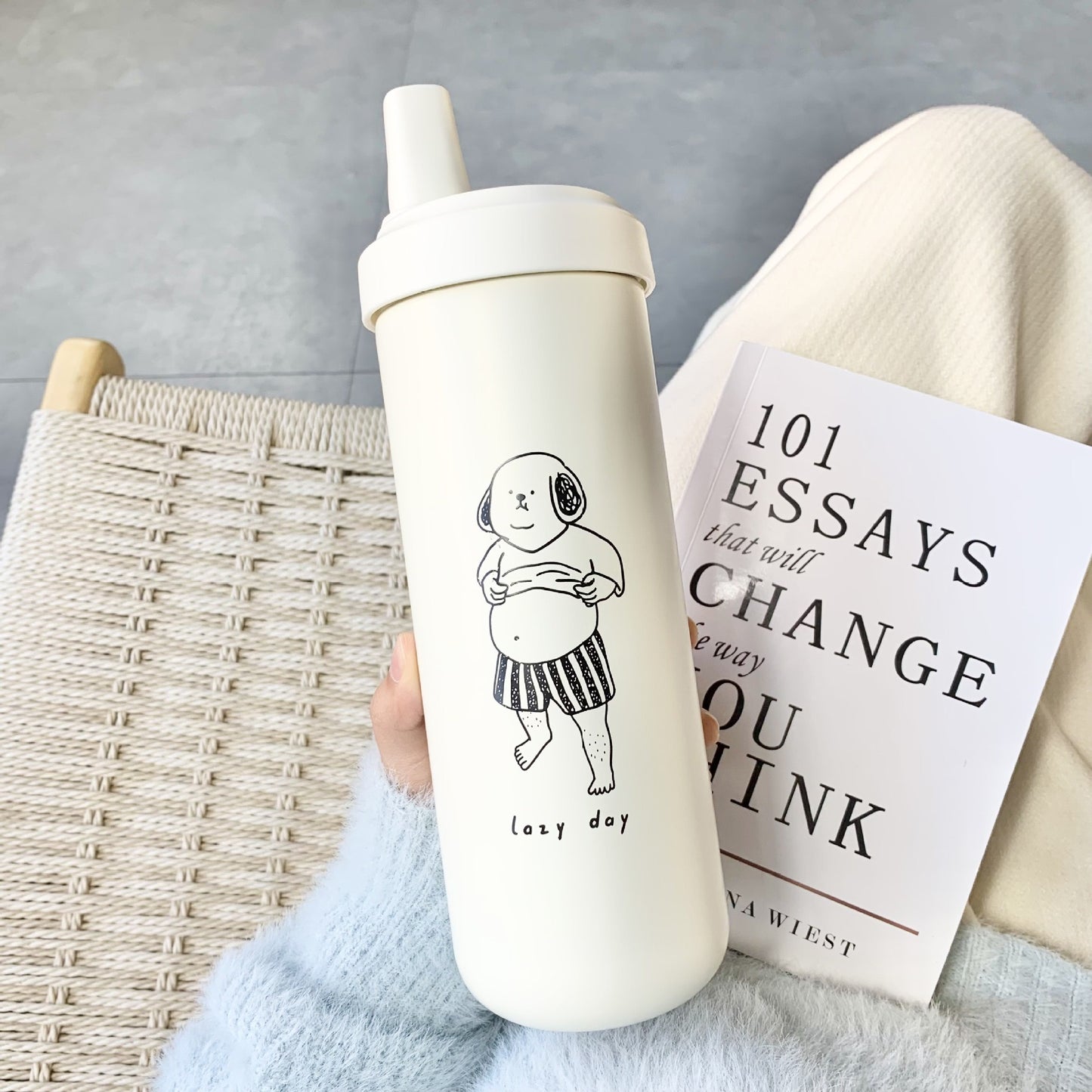 BOT26 | White stainless cup / bottle 750ml