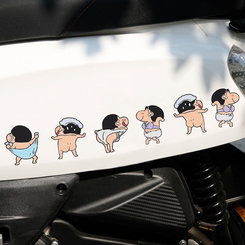 STKW13 | Shinchan Motor Sticker size a4