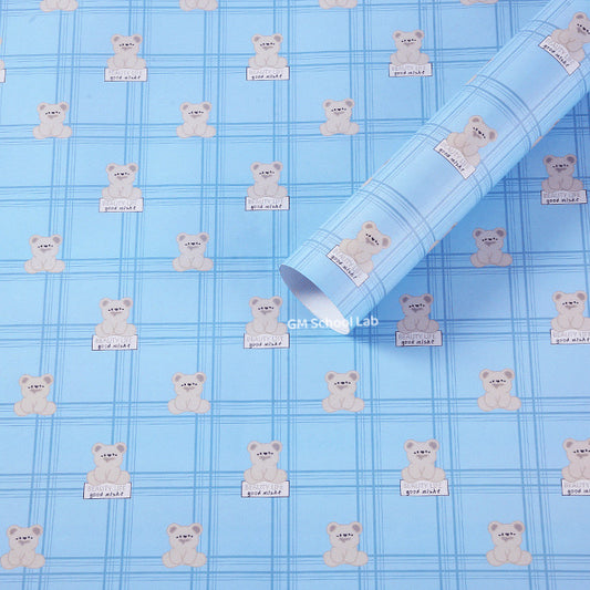 GFT89 | Blue Bear Gift Wrap /Paper Wrap 74x50cm 1pcs