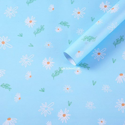 GFT84 | Blue Daisy Gift Wrap /Paper Wrap 74x50cm 1pcs