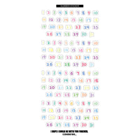 STPK22 | Number Sticker 1pcs random color
