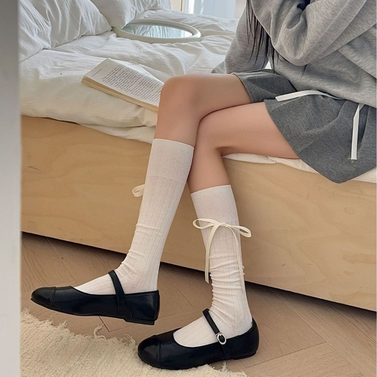 (New Arrival) SO08 | Long Sock Ribbon 1pair