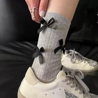 SO43B | Grey Ribbon Sock 1pair 0.75$
