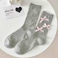 SO37A | Grey Ribbon Sock 1pair0.75$