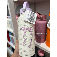 BOT115 | 1000ml Stainless Bottle - Purple Ribbon