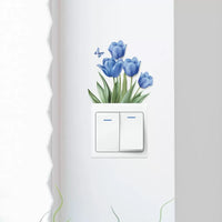 STKW48 | 0.5$ Blue Flower Wall Sticker 14x14.5cm