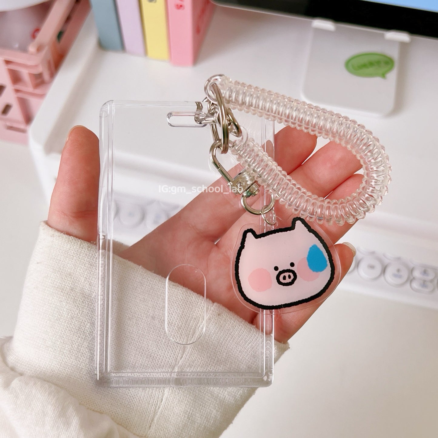 IDC48 | Wrist Coil Keychain Card Holder 1set 1.5$