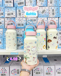 BOT34 | 900ml Stainless Bottle - Pink Kitty