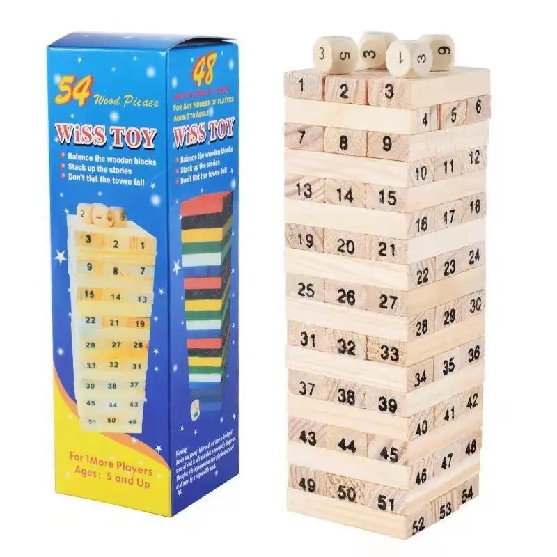 PG06 | Wooden Jenga Toy , Wiss toy ( building  blocks)