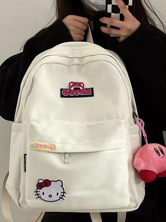 ZB156 | Bag white kitty , backpack