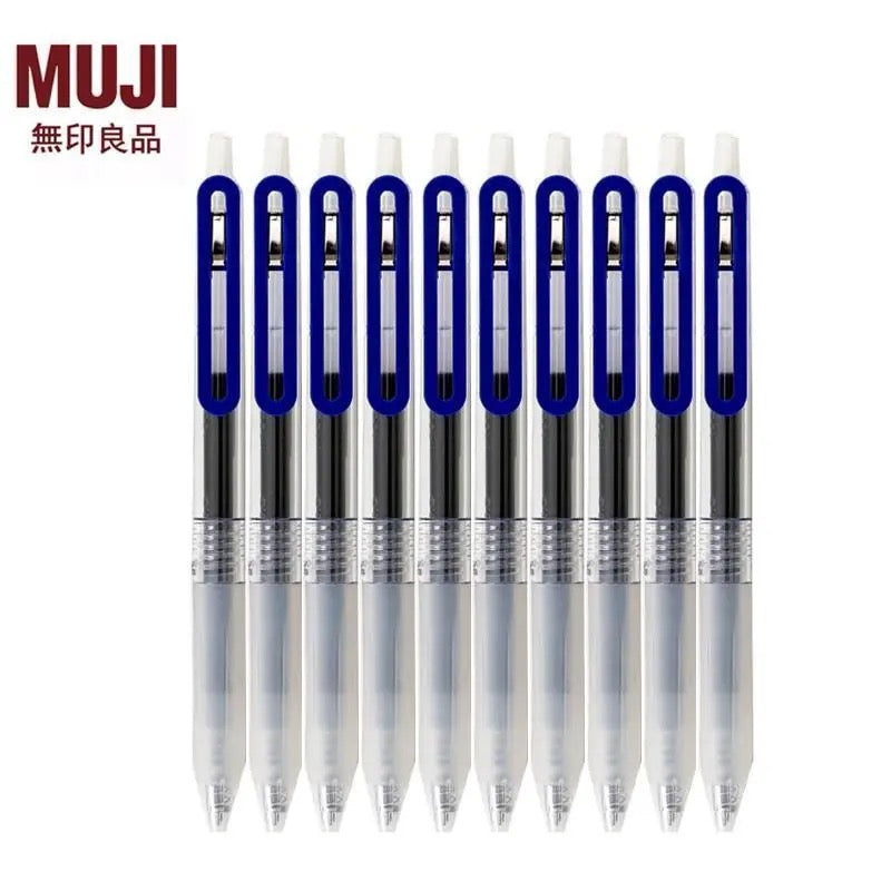 (New Arrivel) PENN02 | Muji Pen (press) 0.5mm 10pen/pack (blue ink)