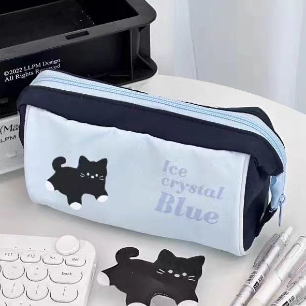 PECS48 | Pencil case blue cat 2.5$