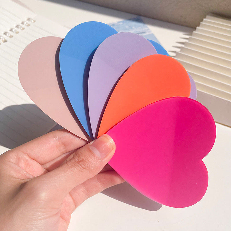 SKN22 | Clear Sticky Note Heart Sharp Colorful