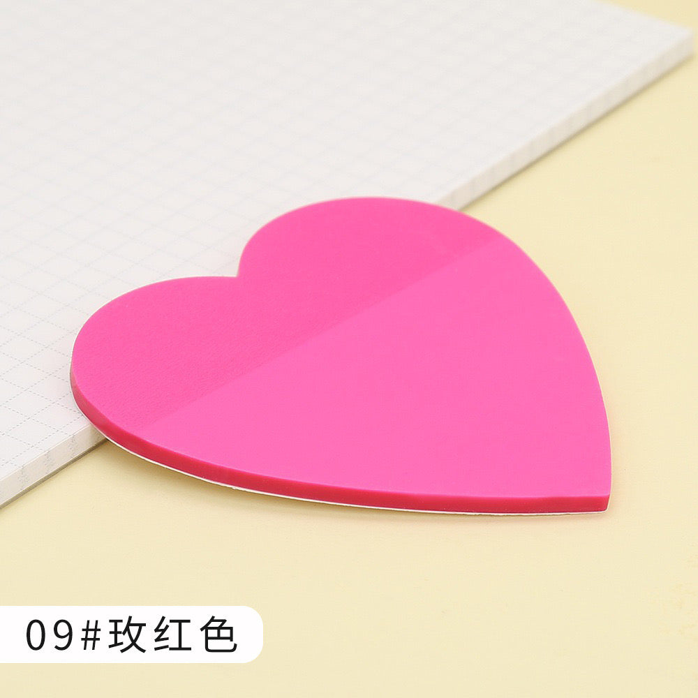 SKN22 | Clear Sticky Note Heart Sharp Colorful