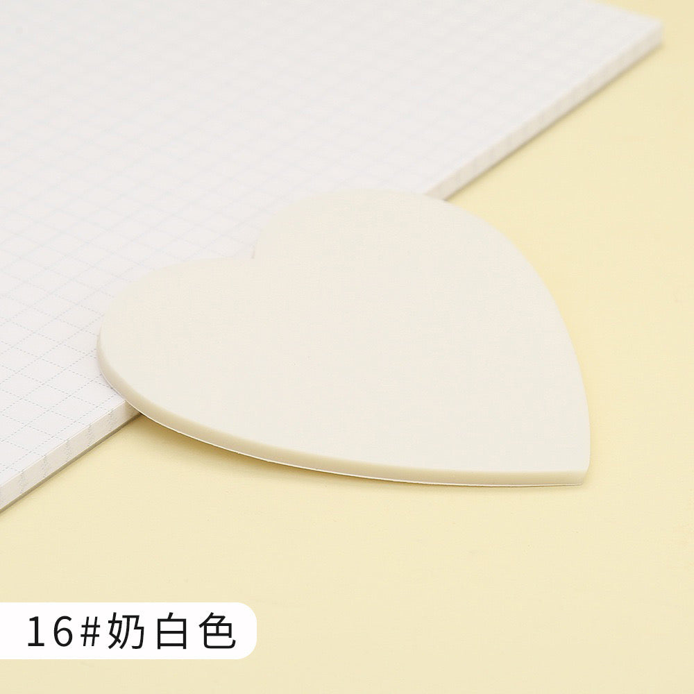 SKN22 | Clear Sticky Note Heart Sharp Colorful