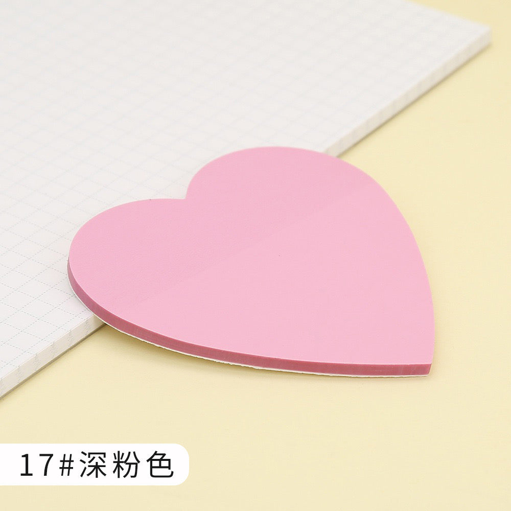 SKN22 | Clear Sticky Note Heart Sharp Colorful