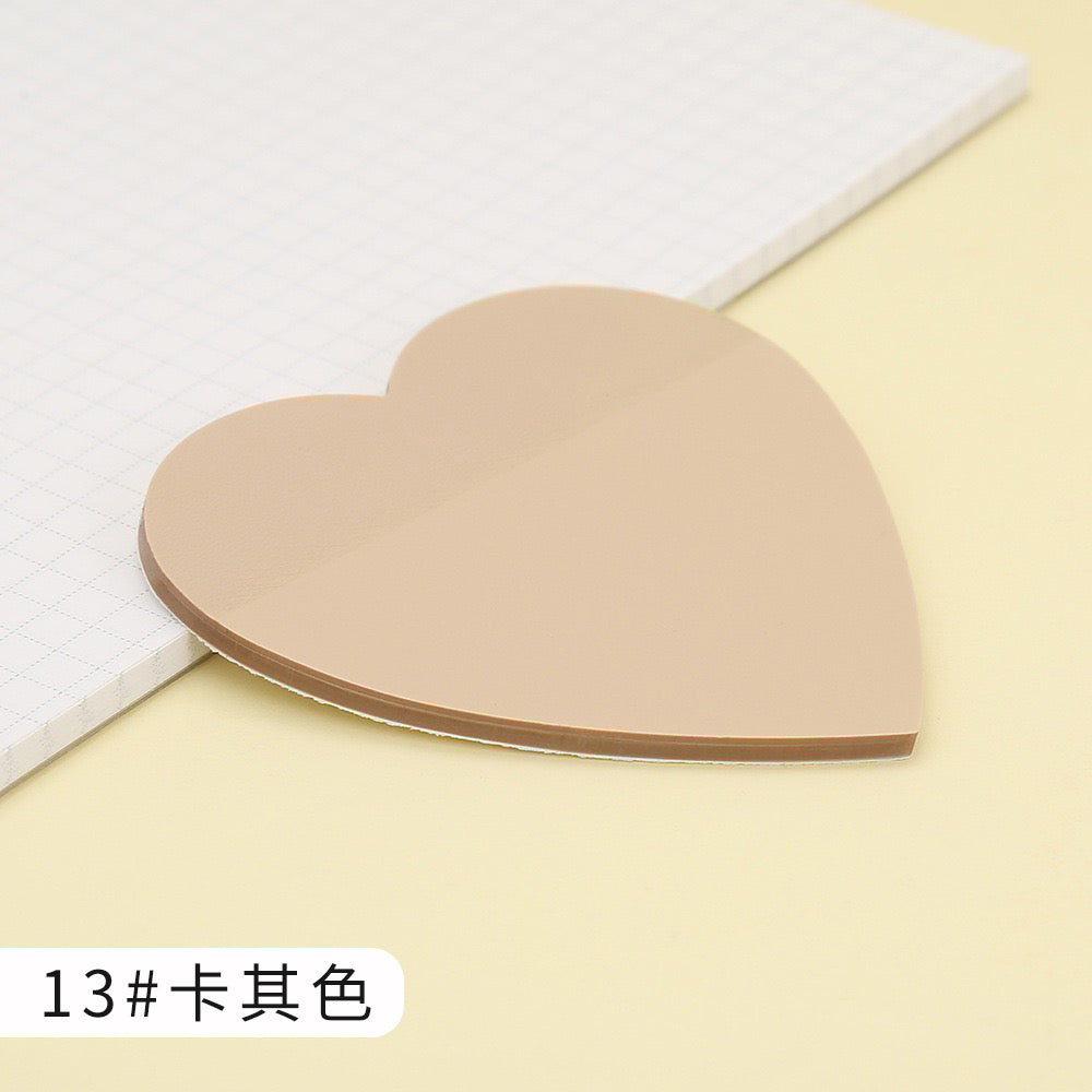 SKN22 | Clear Sticky Note Heart Sharp Colorful