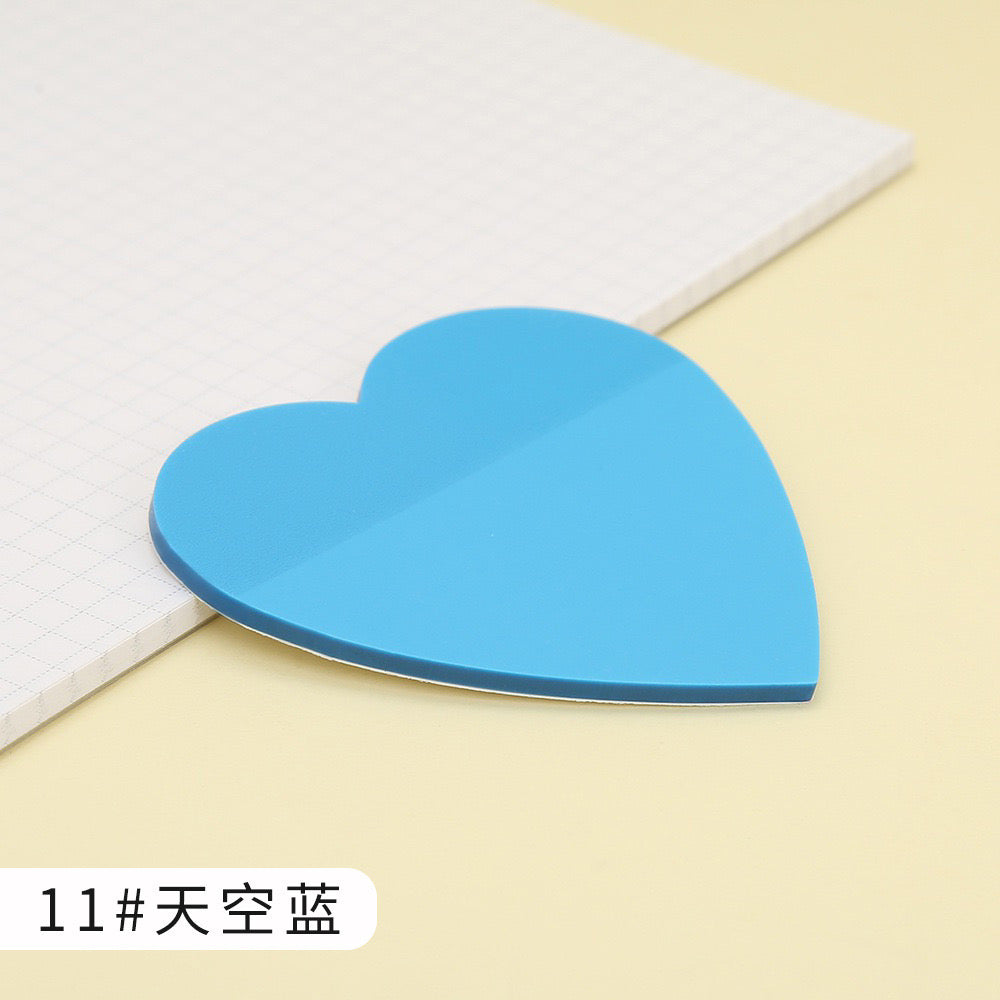 SKN22 | Clear Sticky Note Heart Sharp Colorful