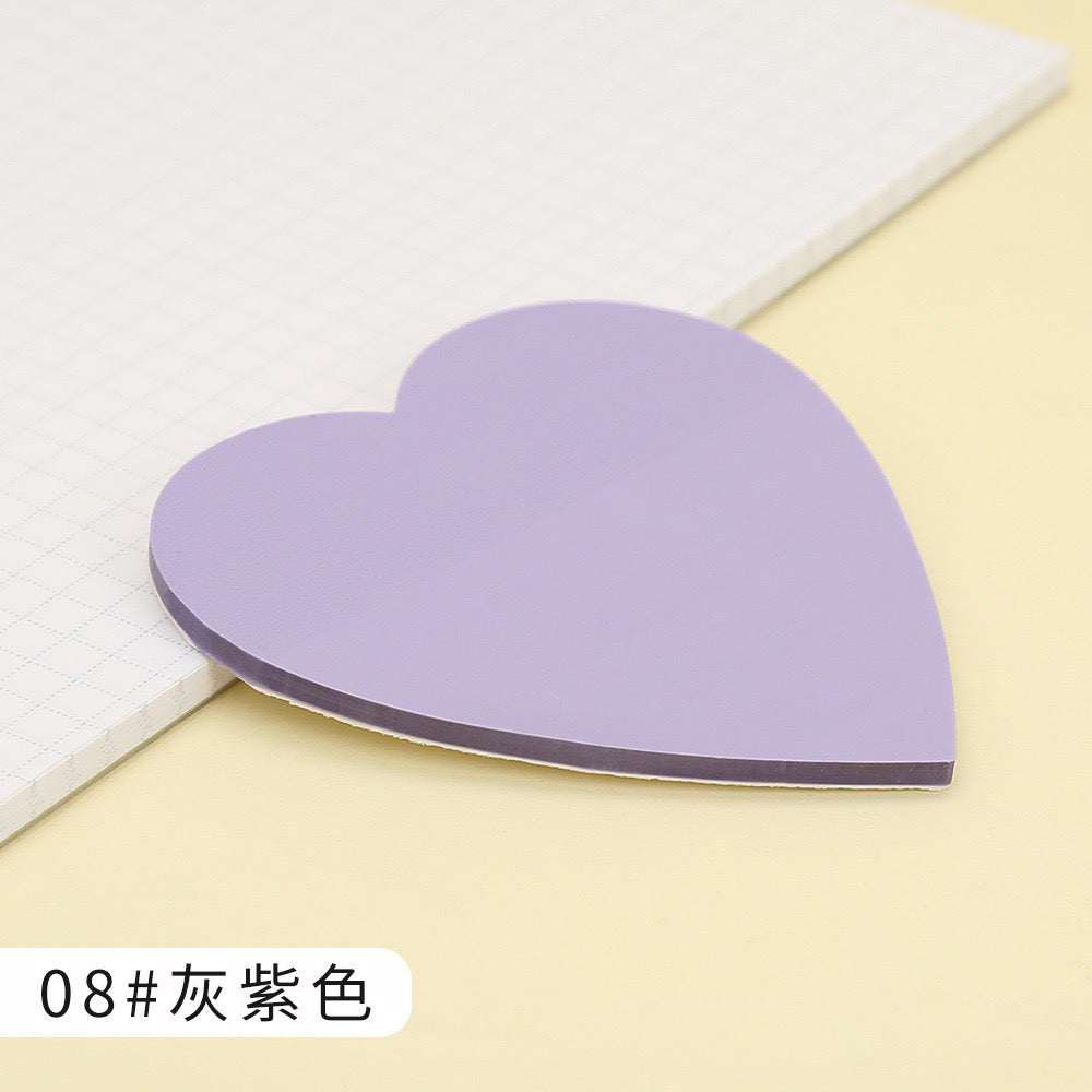 SKN22 | Clear Sticky Note Heart Sharp Colorful